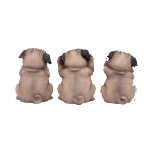 Three Wise Pugs 8.5cm Ornament