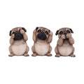 Three Wise Pugs 8.5cm Ornament