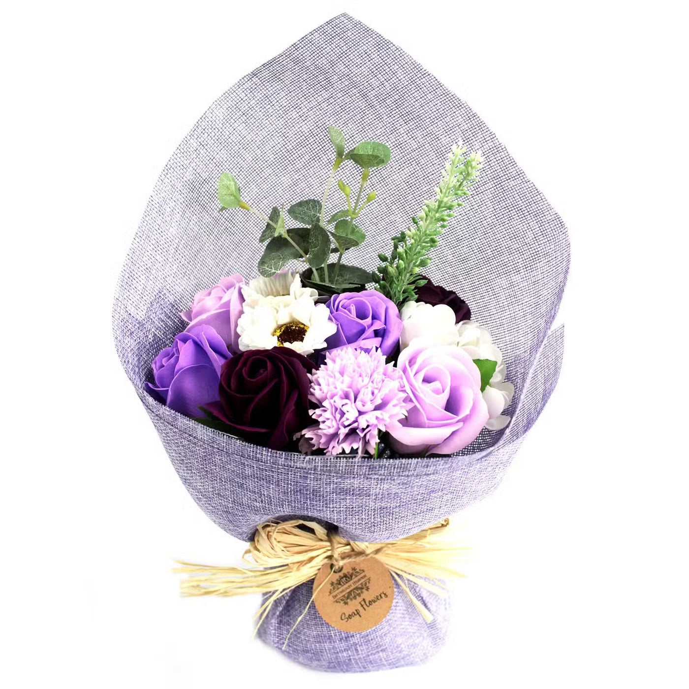 Standing Soap Flower Bouquet - 6 Colours Purple Soap Flower Bouquets