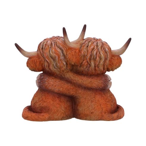 Highland Cow Hug Figurine Ornament
