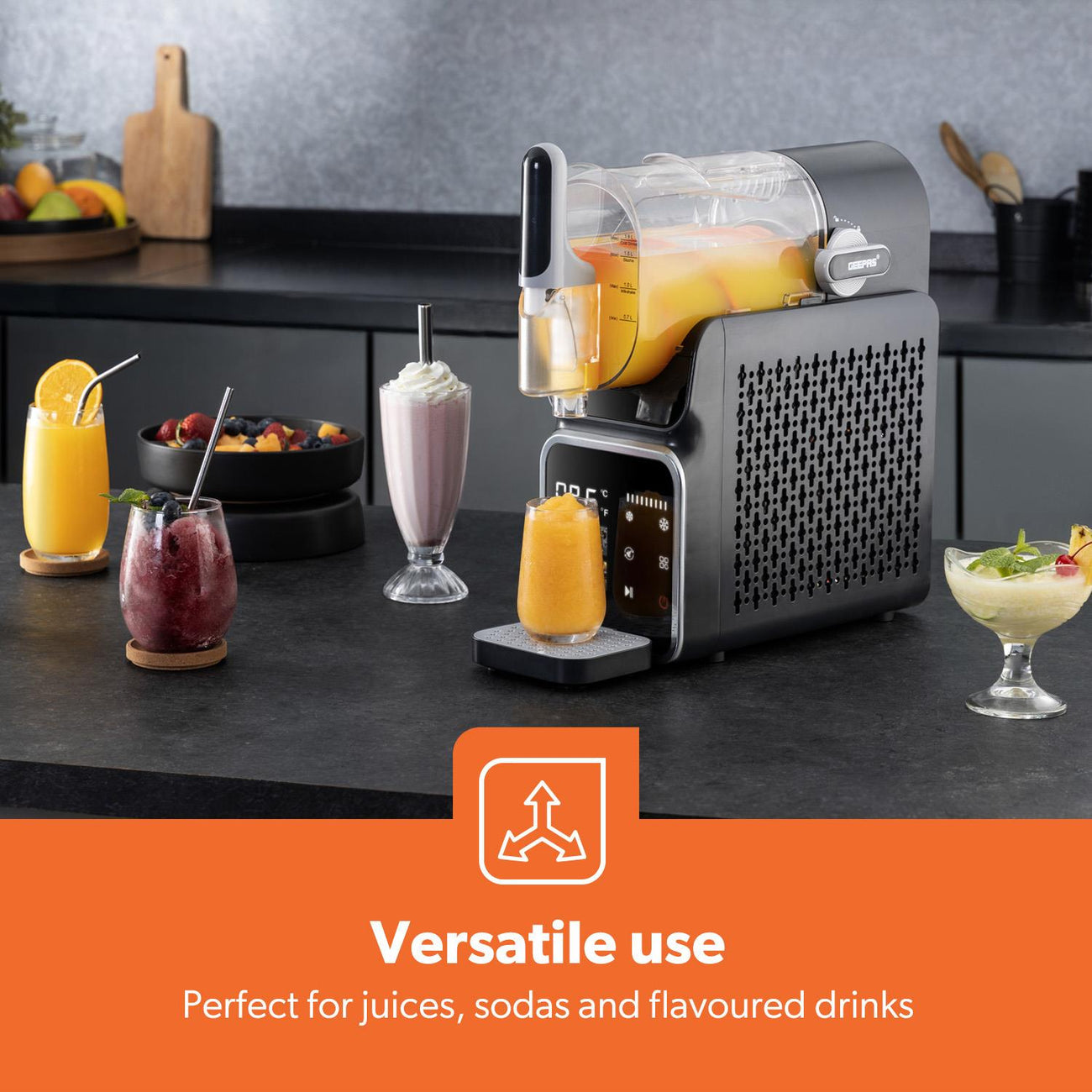 1.8L Slush Machine Touchscreen Icy Drink Maker For Icy Drinks & Cocktails - Truly Yours