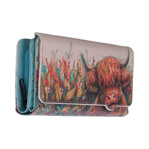 Highland Cow Embossed Purse 18.5cm Purse