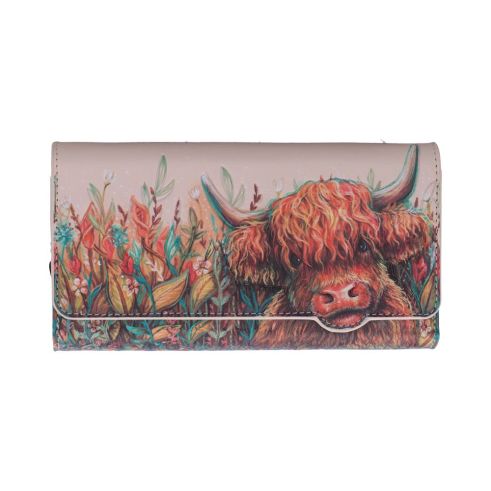 Highland Cow Embossed Purse 18.5cm Purse