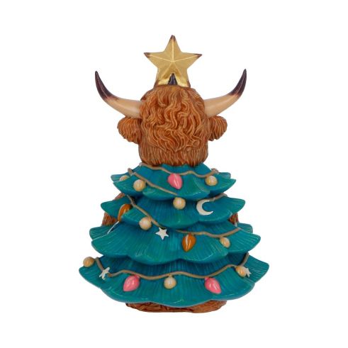 Winter Highland Cow Christmas Tree 13.5cm