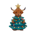 Winter Highland Cow Christmas Tree 13.5cm