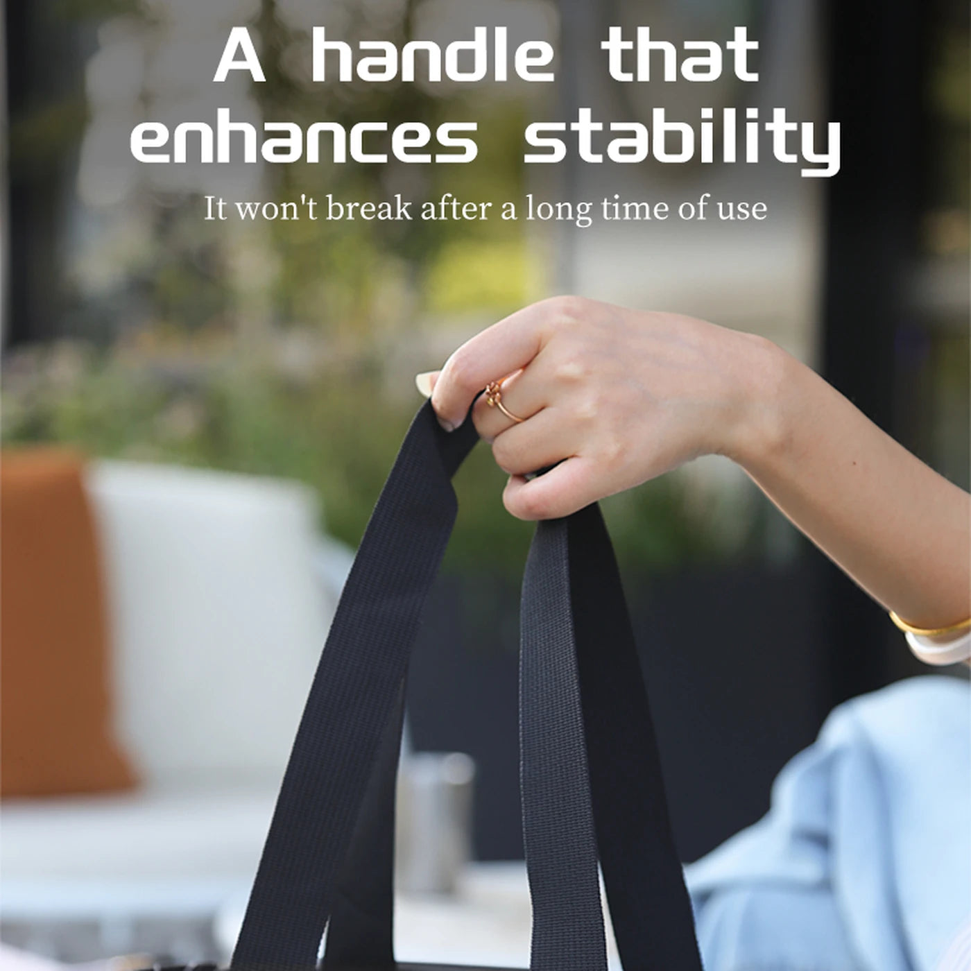 Portable Lightweight Pull Rod Trolley - Foldable - Black