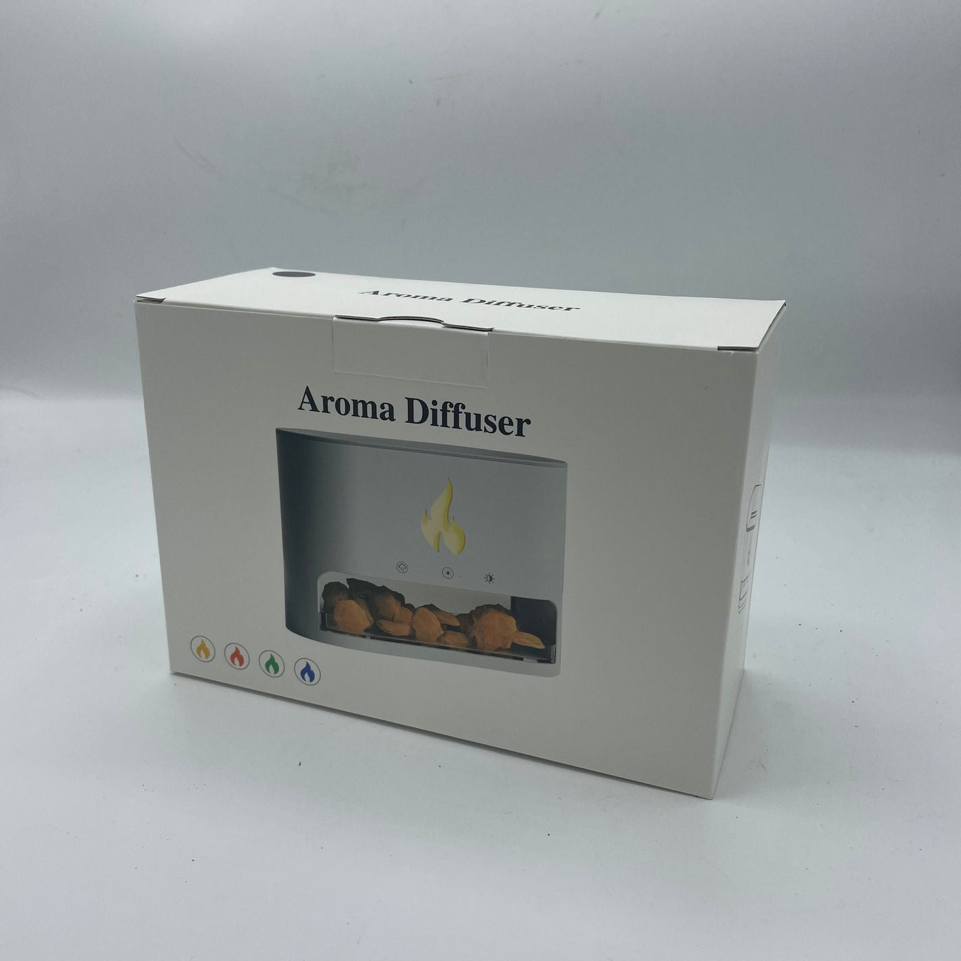White Blaze Aroma Diffuser - Himalayan Salt Chamber - USB-C - Flame Effect (Salt included) Aroma Diffusers