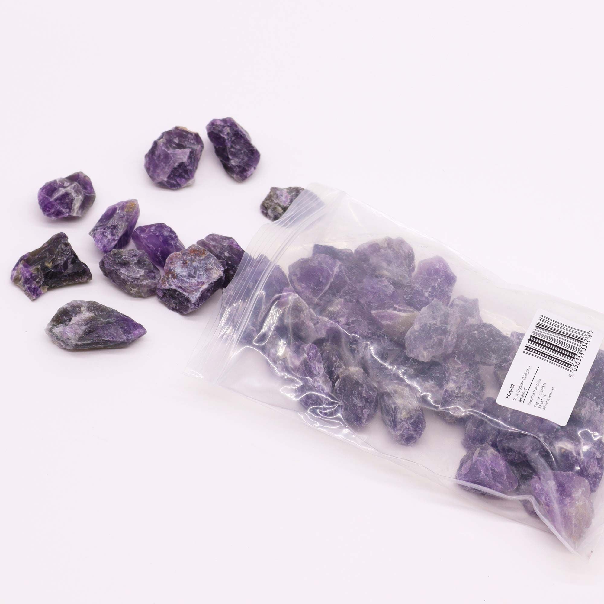 Raw Crystals (500gm) - Amethyst Raw Crystals