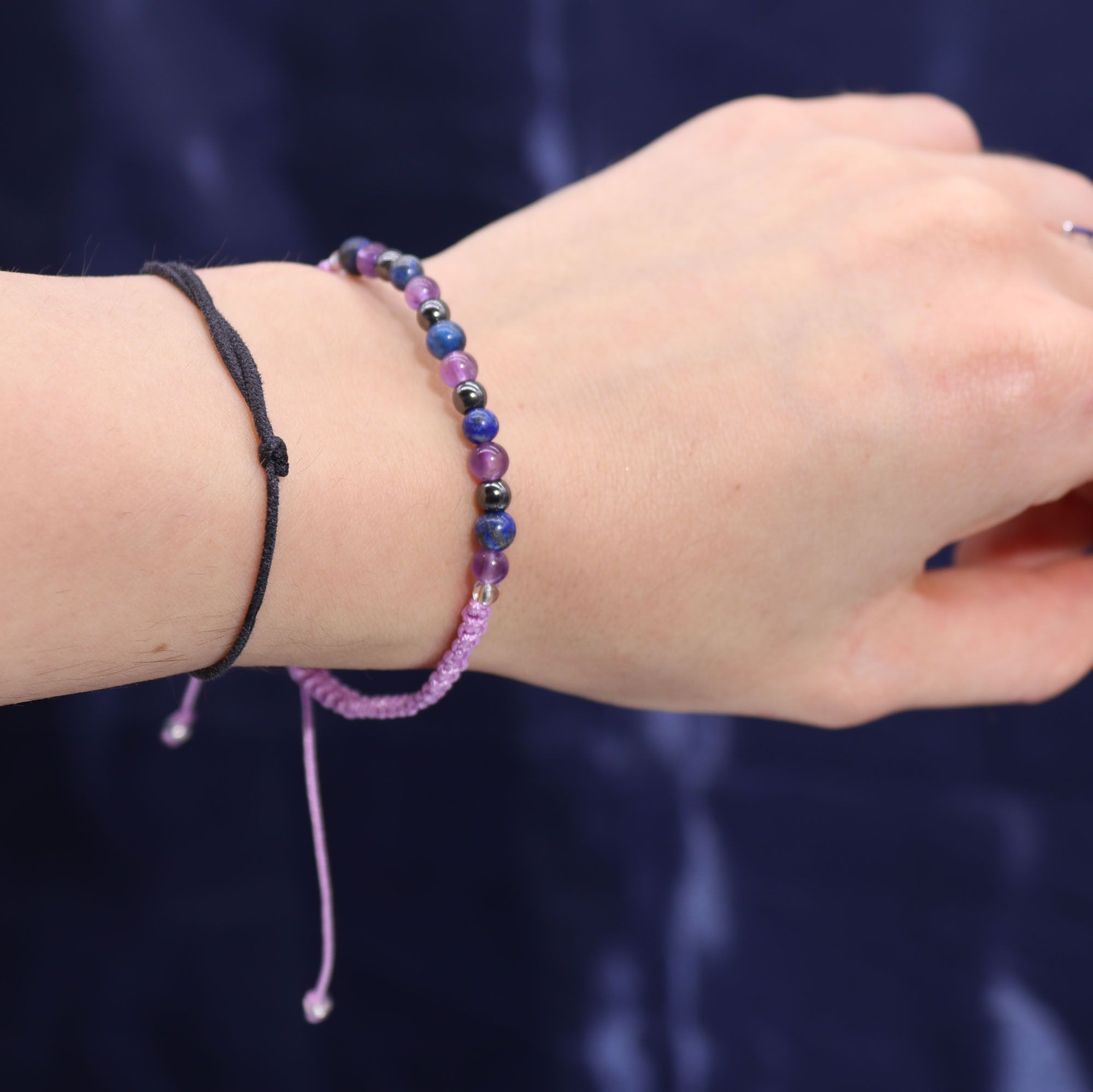 Zodiac Crystal Candle with Gemstone Bracelet - Aquarius Zodiac Crystal Candles with Gemstone Bracelet