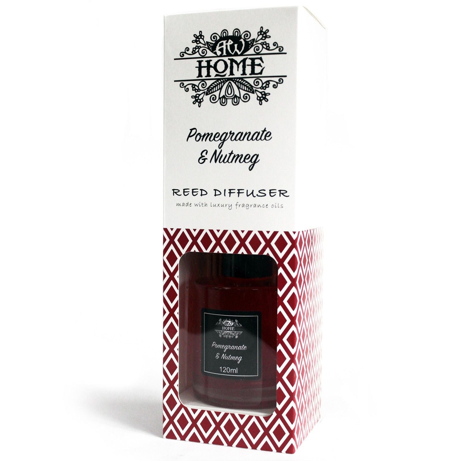 120ml Reed Diffuser - Pomegranate & Nutmeg Home Fragrance Reed Diffusers - 120ml