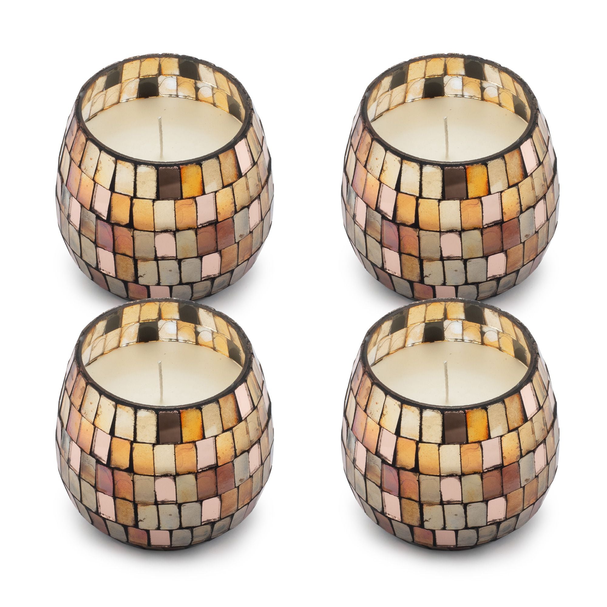 Small Glass Jar Candles - Amber Mosaic - Truly Yours