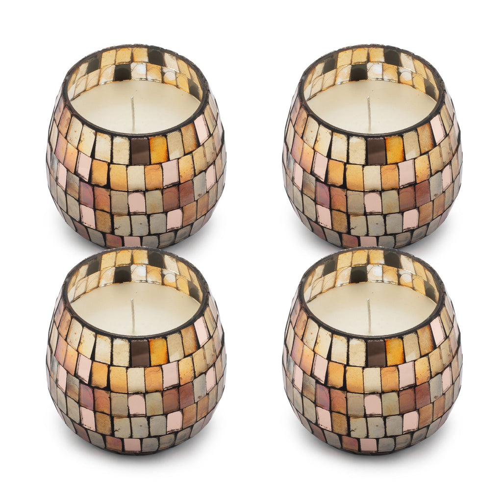Small Glass Jar Candles - Amber Mosaic - Truly Yours