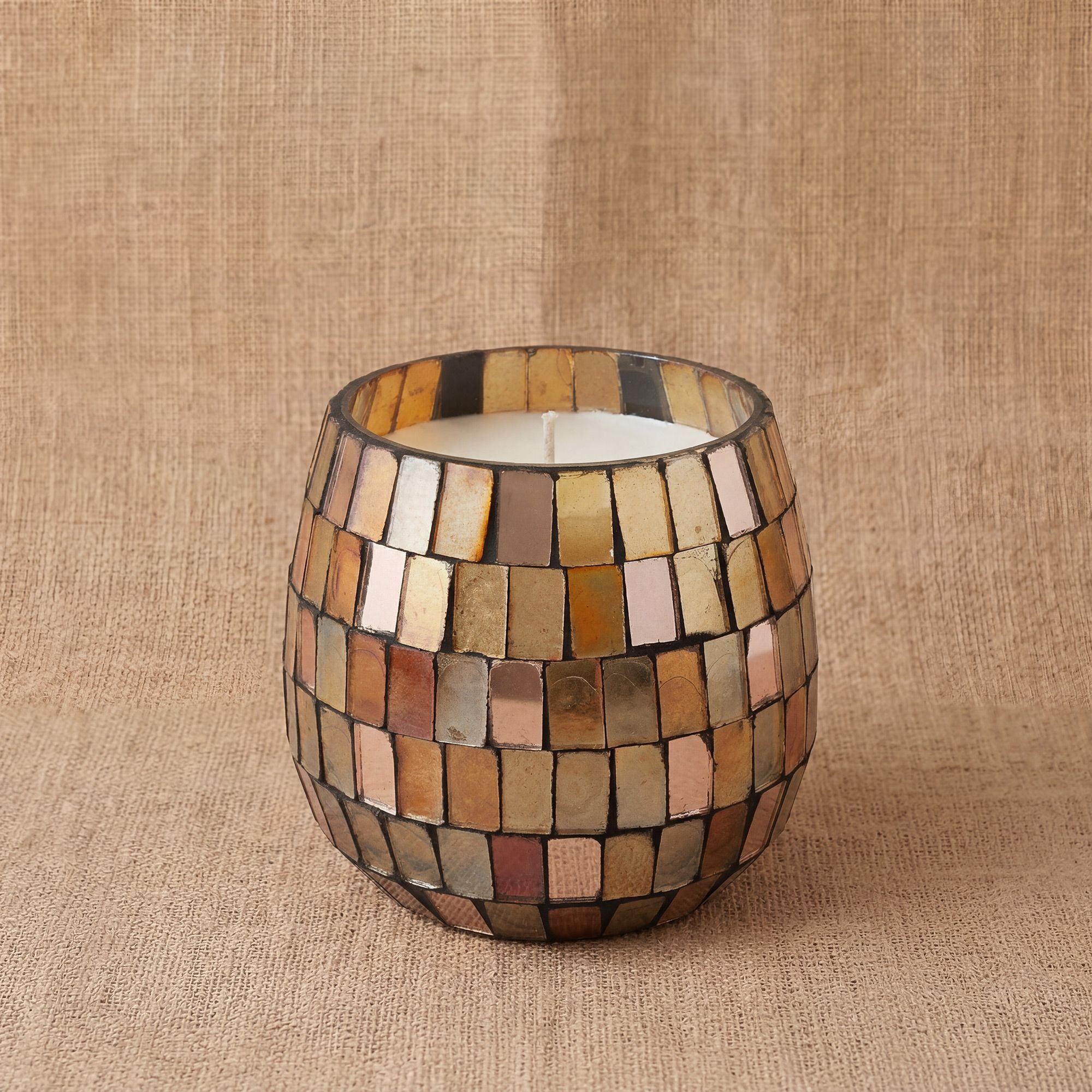 Small Glass Jar Candles - Amber Mosaic - Truly Yours
