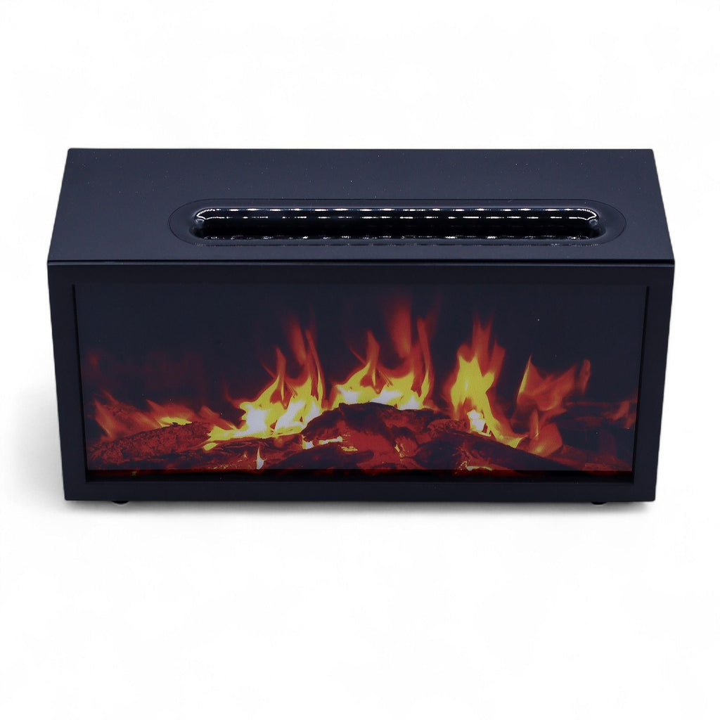 Flame Effect Aroma Diffuser with Birdsound - Black USB - Colour Change Aroma Diffusers