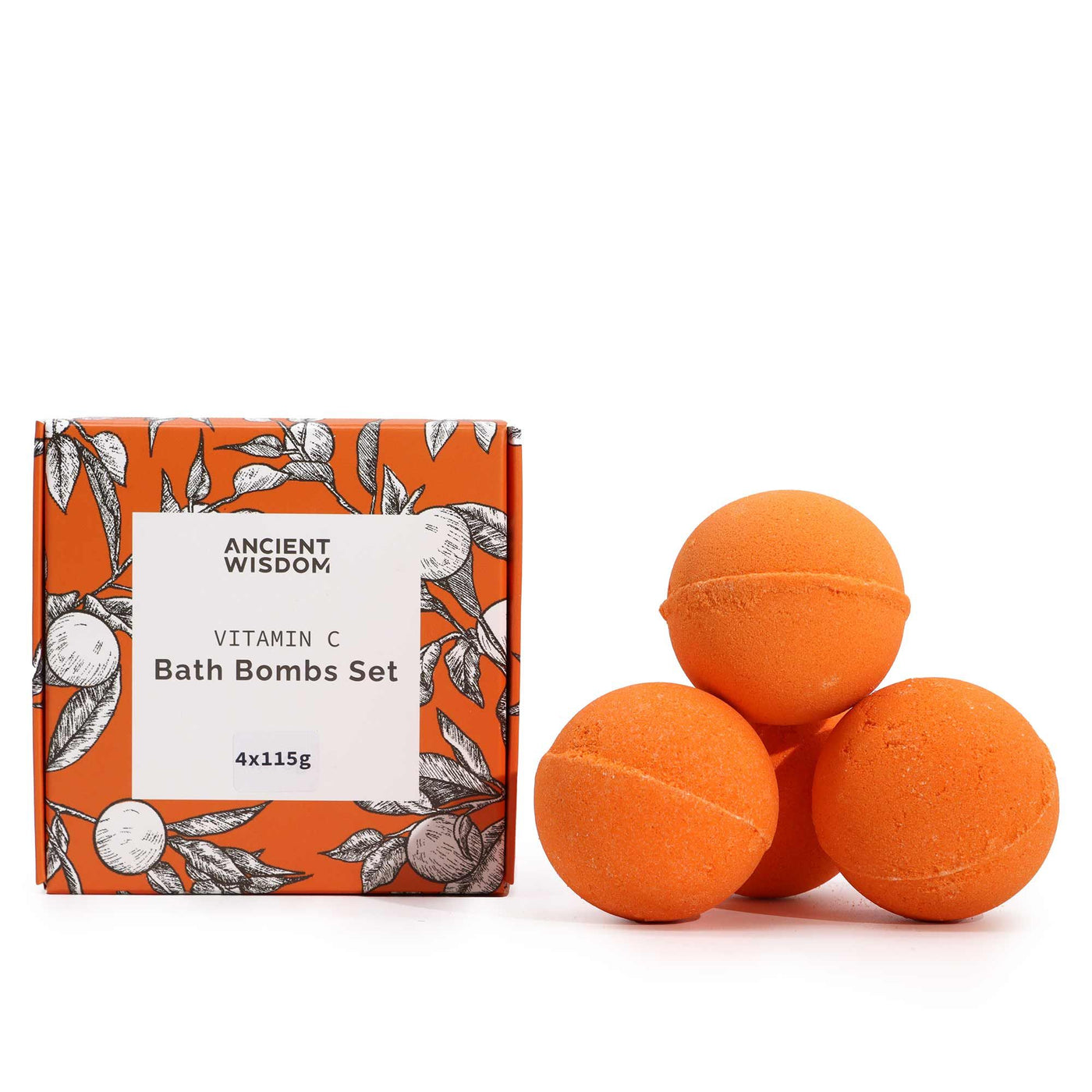 Set of 4 Vitamin C Bath Bombs – Aromatherapy Quartet - Truly Yours