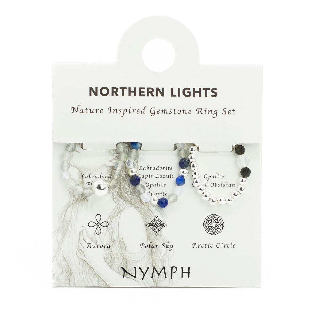 Nymph Spirit Gemstone Ring Set - Northern Lights - Truly Yours
