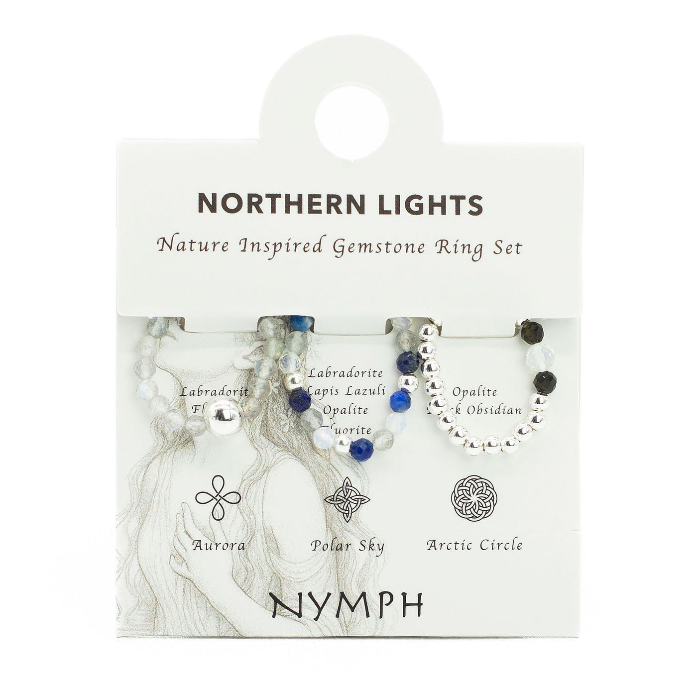 Nymph Spirit Gemstone Ring Set - Northern Lights - Truly Yours