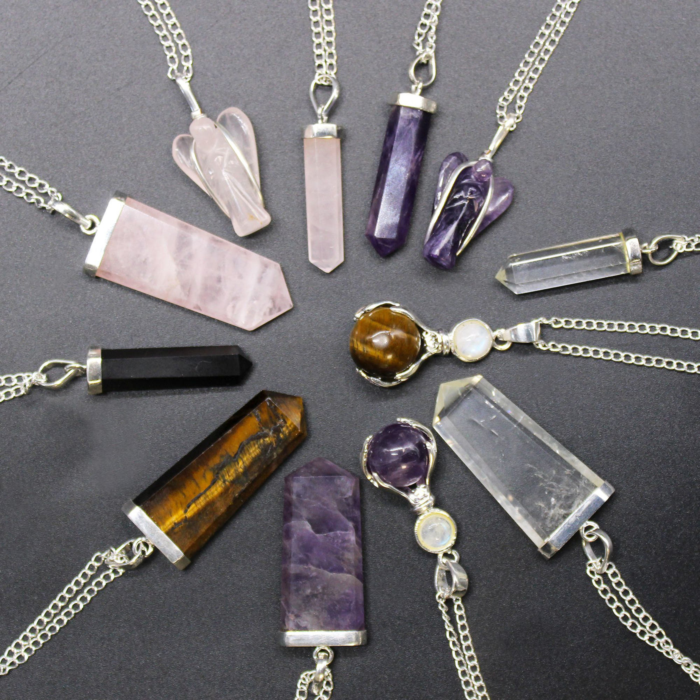 Gemstone Classic Point Pendant - Rose Quartz - Truly Yours