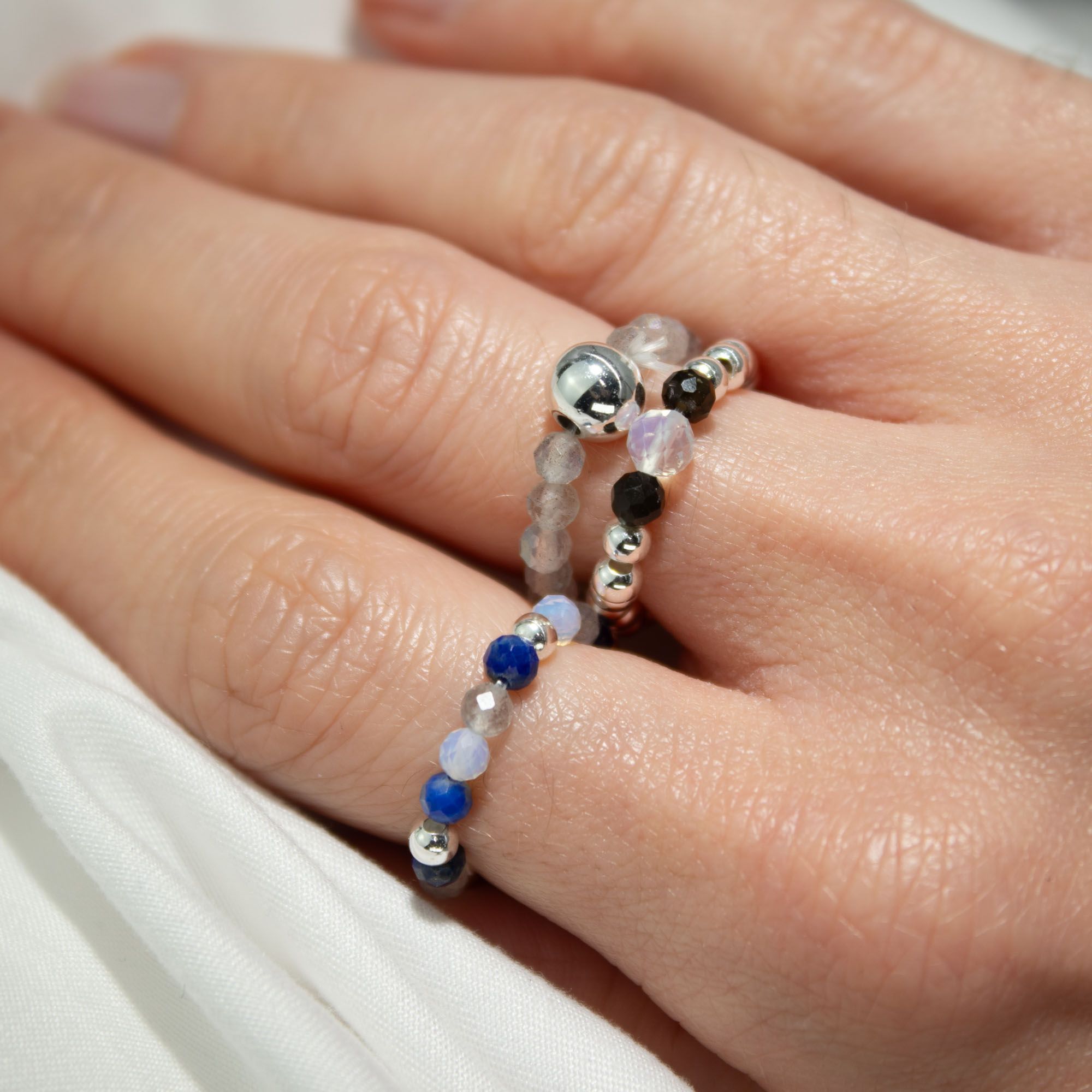 Nymph Spirit Gemstone Ring Set - Northern Lights - Truly Yours