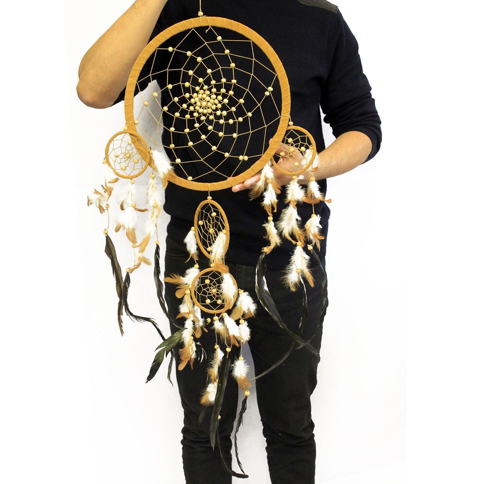 Bali Dreamcatchers - XLarge Round - Cream/Coffee/Choc Bali Dreamcatchers
