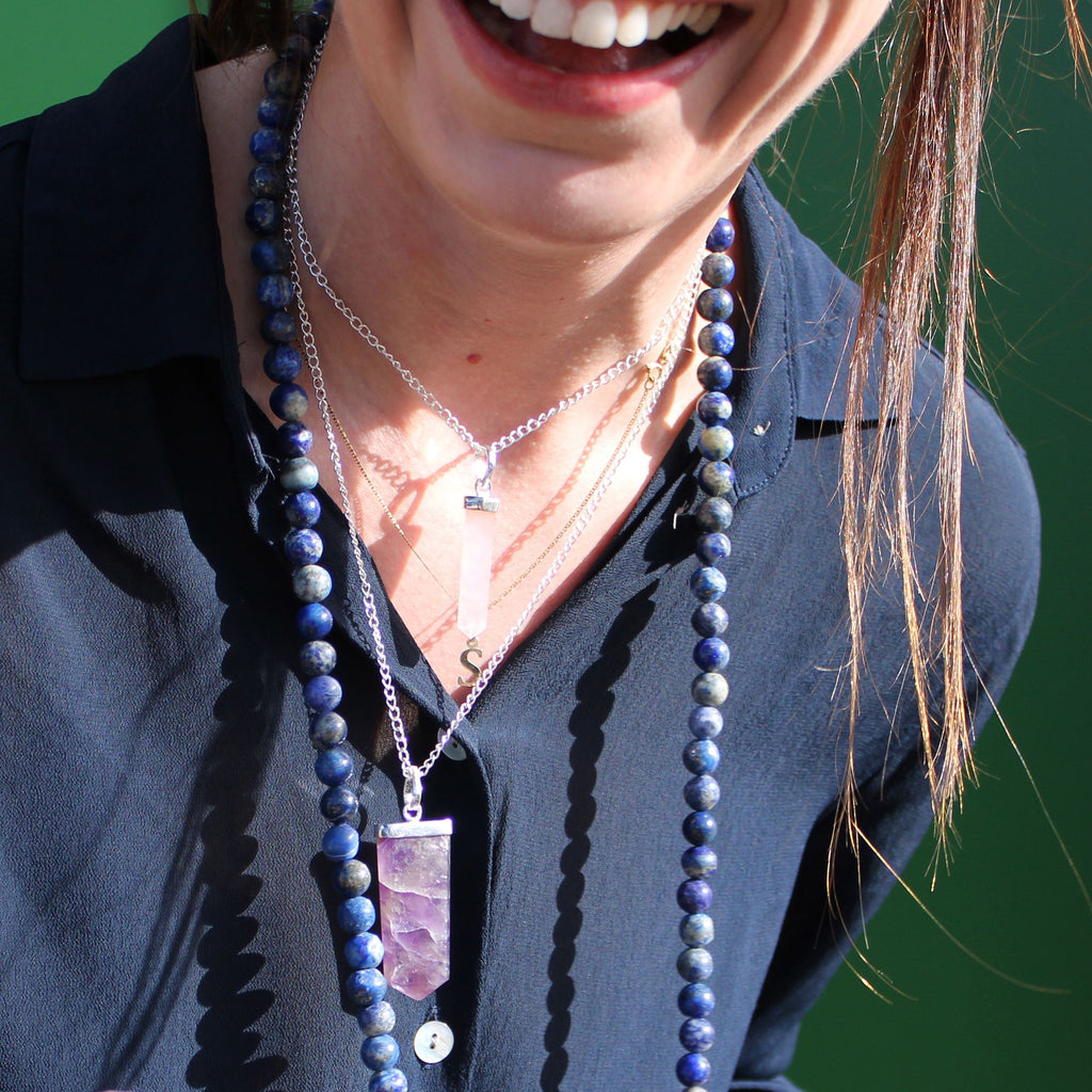 Gemstone Classic Point Pendant - Rose Quartz - Truly Yours