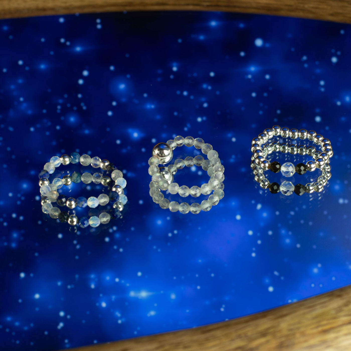 Nymph Spirit Gemstone Ring Set - Northern Lights - Truly Yours