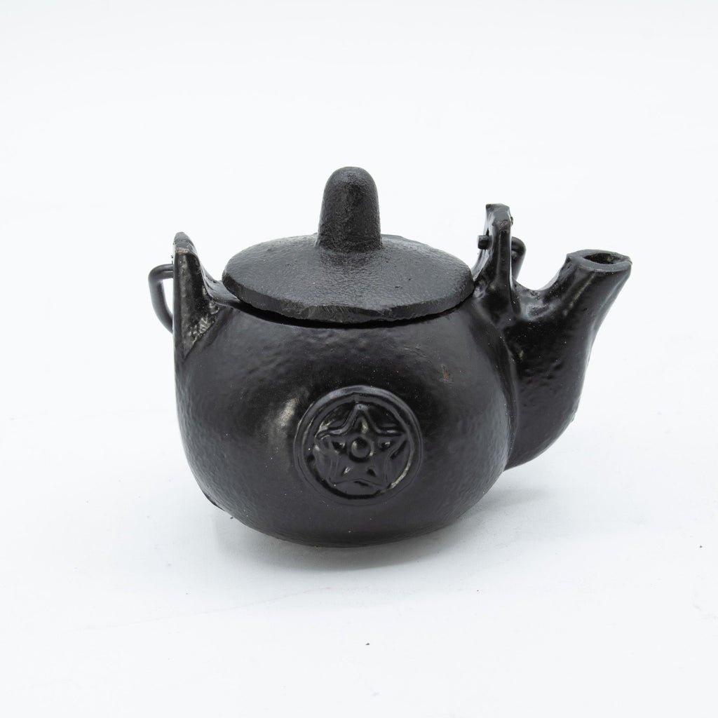 Small Cast Iron Ritual Pot with Pentagon 8x8x10cm - Truly Yours