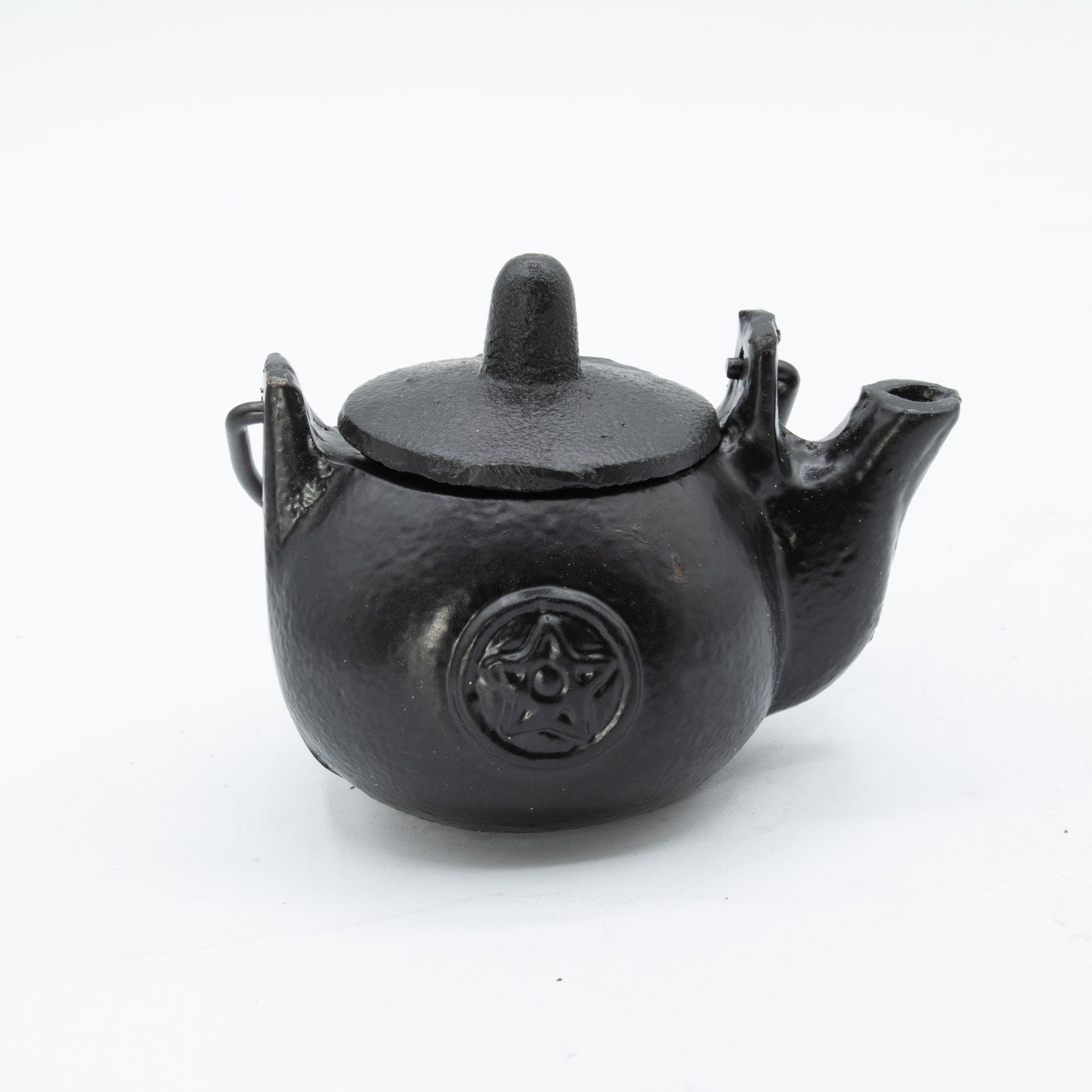 Small Cast Iron Ritual Pot with Pentagon 8x8x10cm - Truly Yours