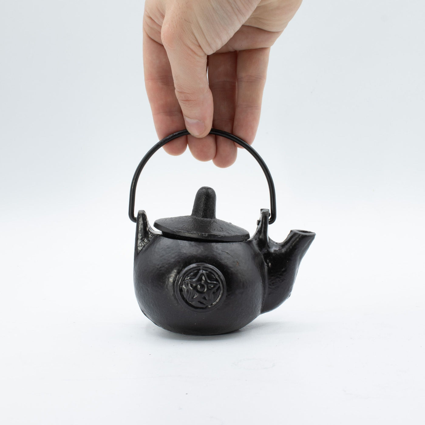 Small Cast Iron Ritual Pot with Pentagon 8x8x10cm - Truly Yours