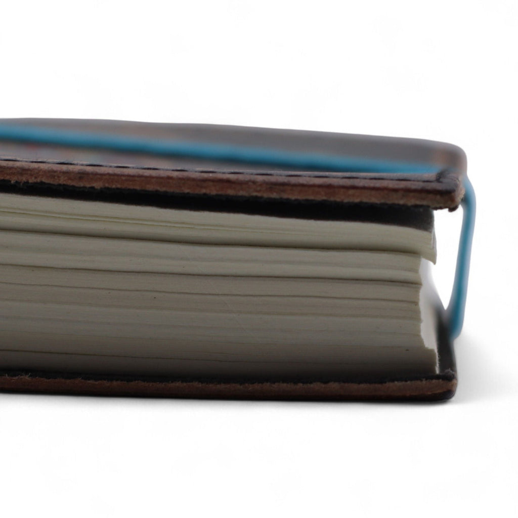 Leather Printed Notebook – My Chakras Are Aligned AF - 17.8×12.7 cm Leather Notebooks – Vintage Style Journals