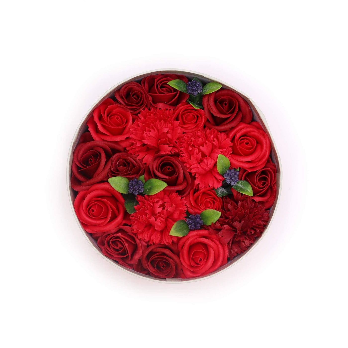 Round Box - Classic Red Roses Soap Flower Gift Boxes