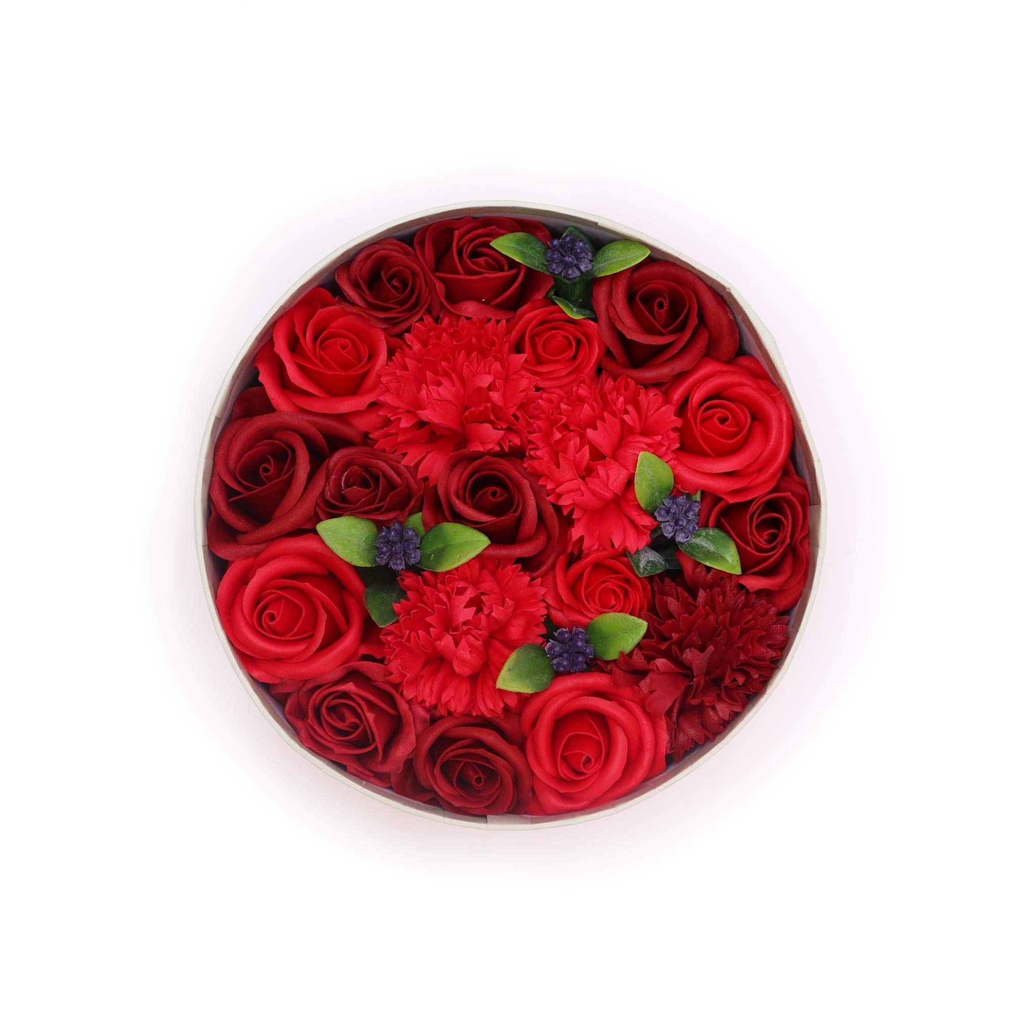 Round Box - Classic Red Roses Soap Flower Gift Boxes