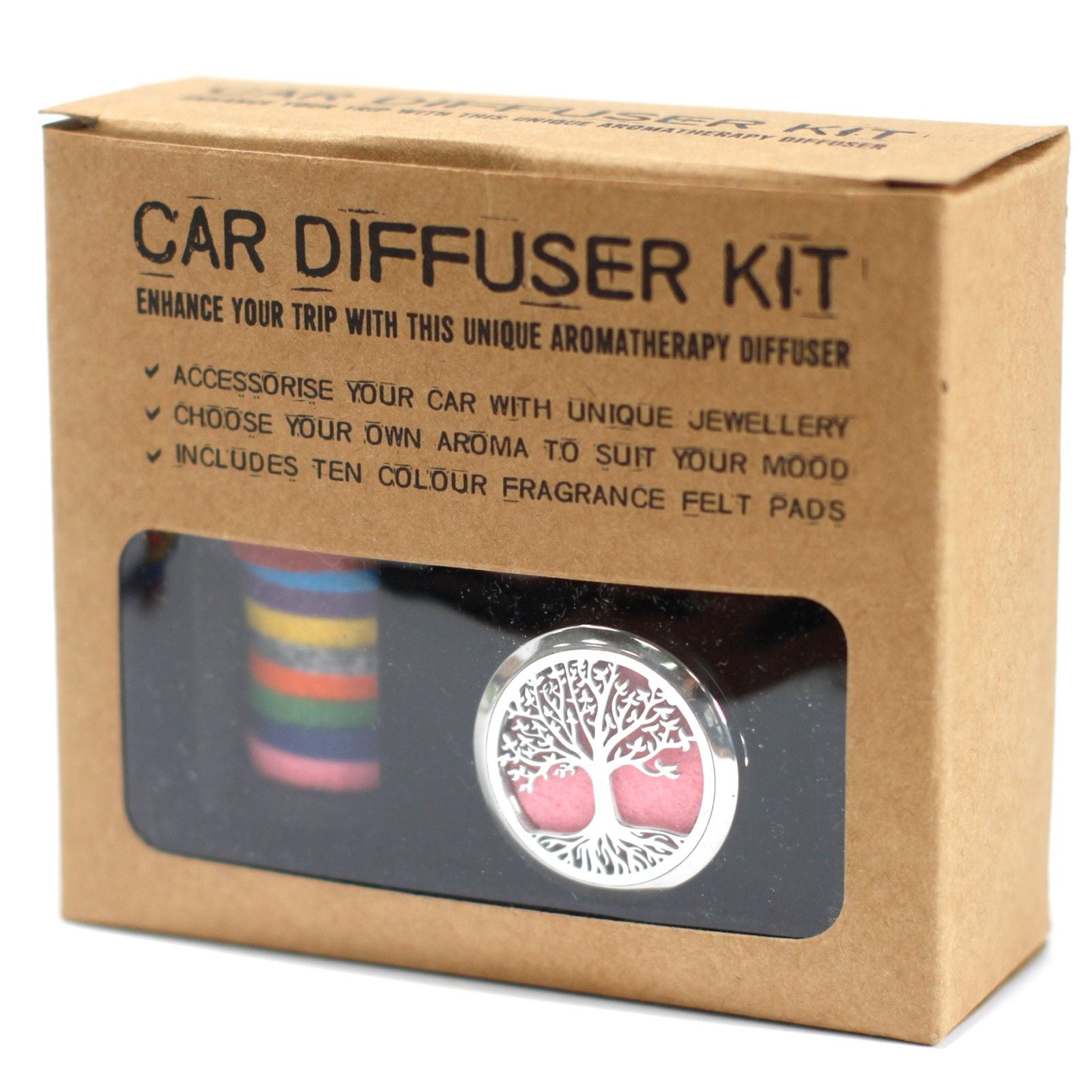 Car Diffuser Kit - Tree of Life - 30mm Aromatherapy Car Diffuser Kit