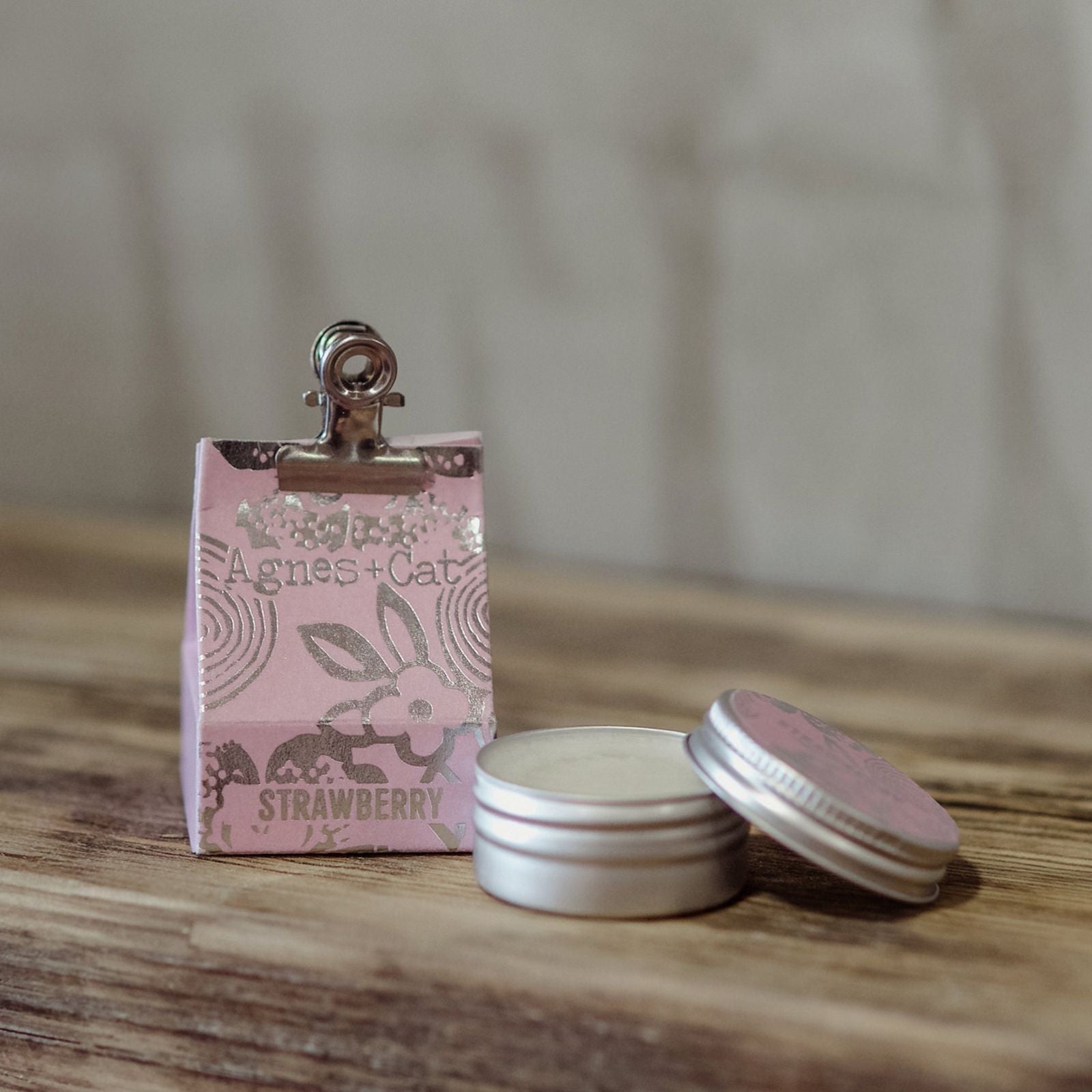 Lip Balm - Strawberry Agnes + Cat Natural Lip Balms 12g