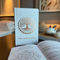 White Wellness Journal - 120 pages - Rose Gold Tree of Life Wellness & Gratitude Notebooks
