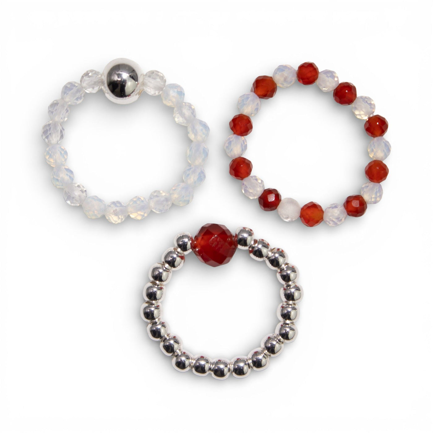 Nymph Spirit Gemstone Ring Set - Blood Moon - Truly Yours