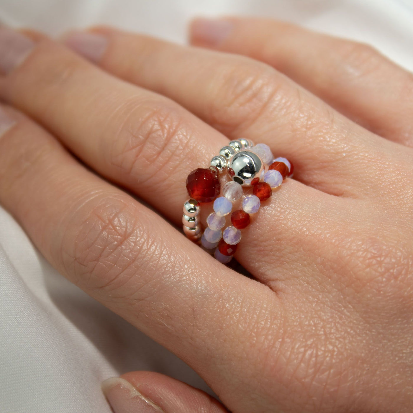 Nymph Spirit Gemstone Ring Set - Blood Moon - Truly Yours