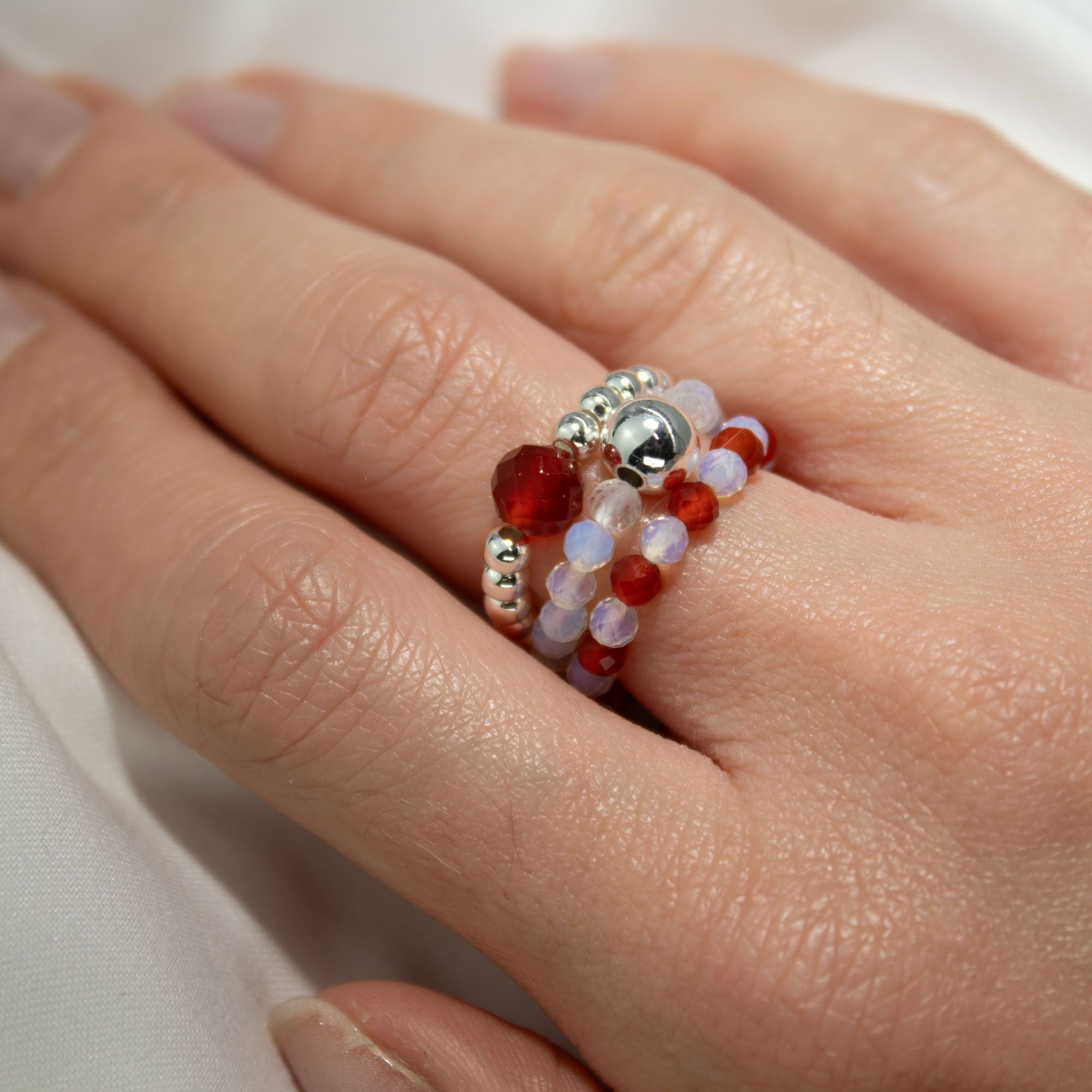 Nymph Spirit Gemstone Ring Set - Blood Moon - Truly Yours