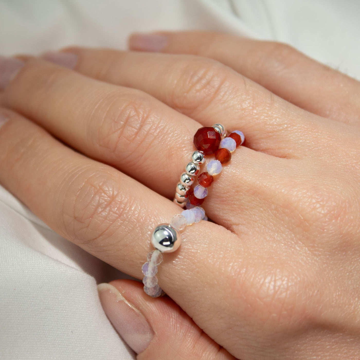 Nymph Spirit Gemstone Ring Set - Blood Moon - Truly Yours