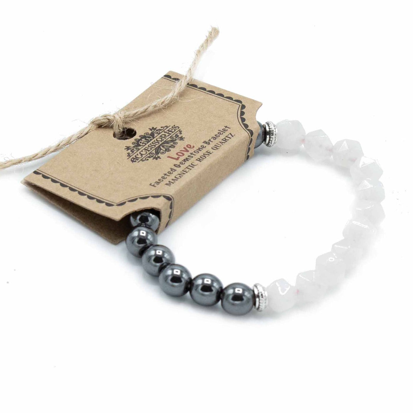 Faceted Gemstone Bracelet - Magnetc Rose Quatz - Truly Yours
