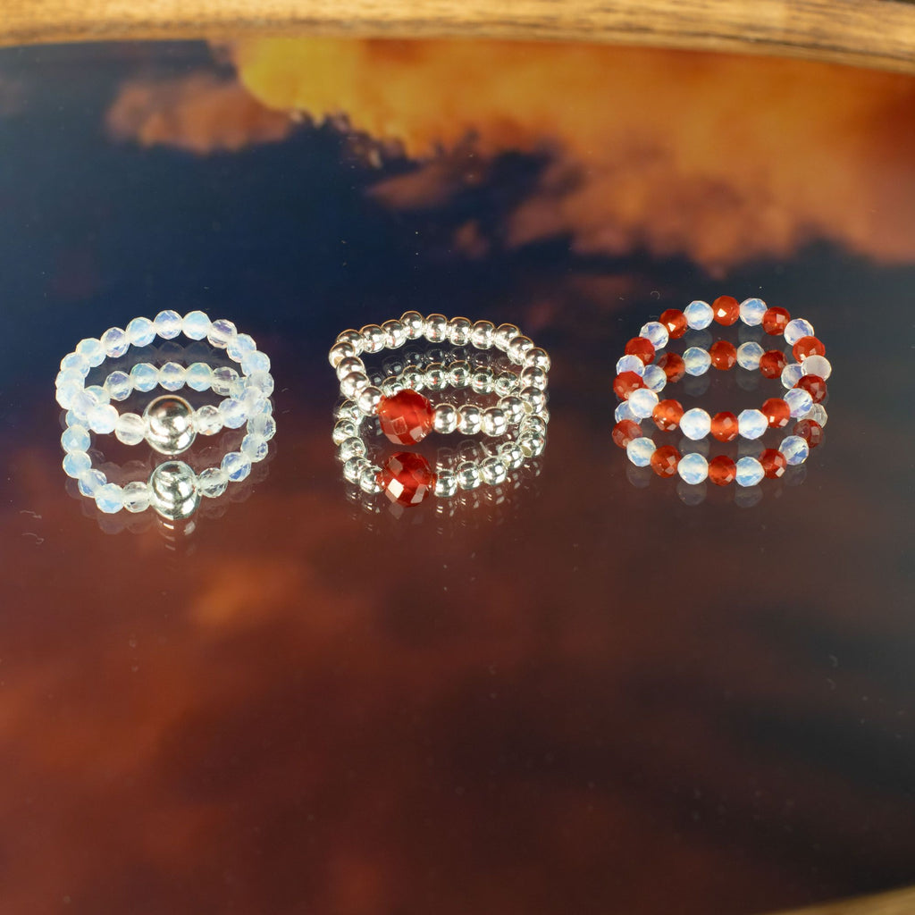 Nymph Spirit Gemstone Ring Set - Blood Moon - Truly Yours