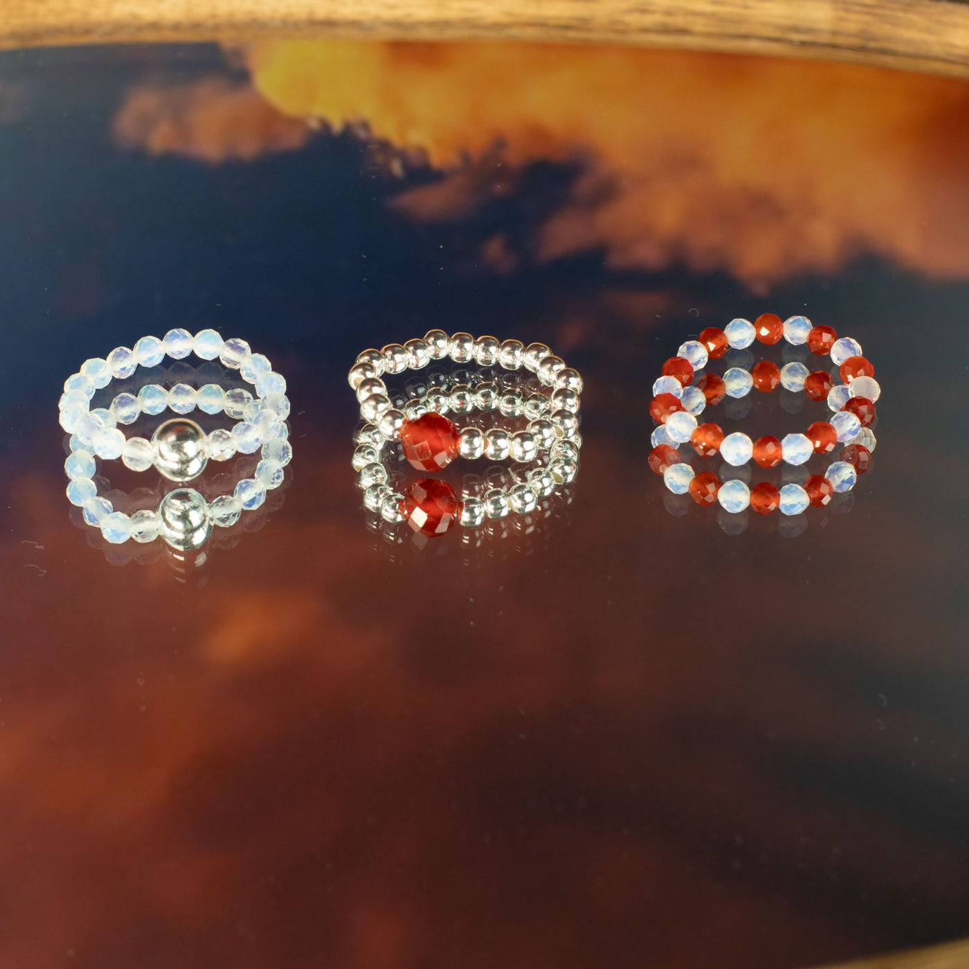 Nymph Spirit Gemstone Ring Set - Blood Moon - Truly Yours