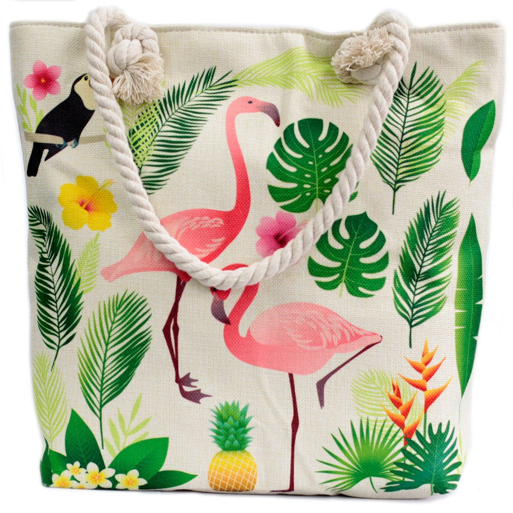 Rope Handle Bag - Flamingo & More - Truly Yours
