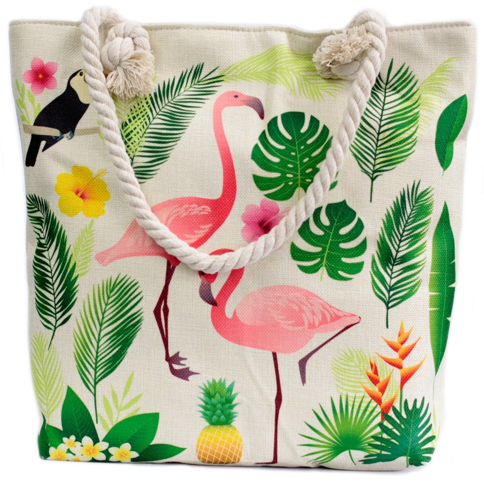Rope Handle Bag - Flamingo & More - Truly Yours