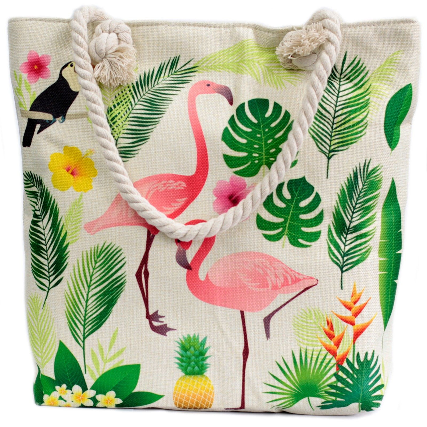 Rope Handle Bag - Flamingo & More - Truly Yours