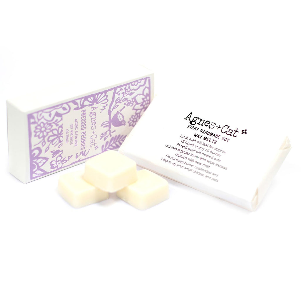 Agnes + Cat Box of 8 Wax Melts - Pressed Peonies - Truly Yours