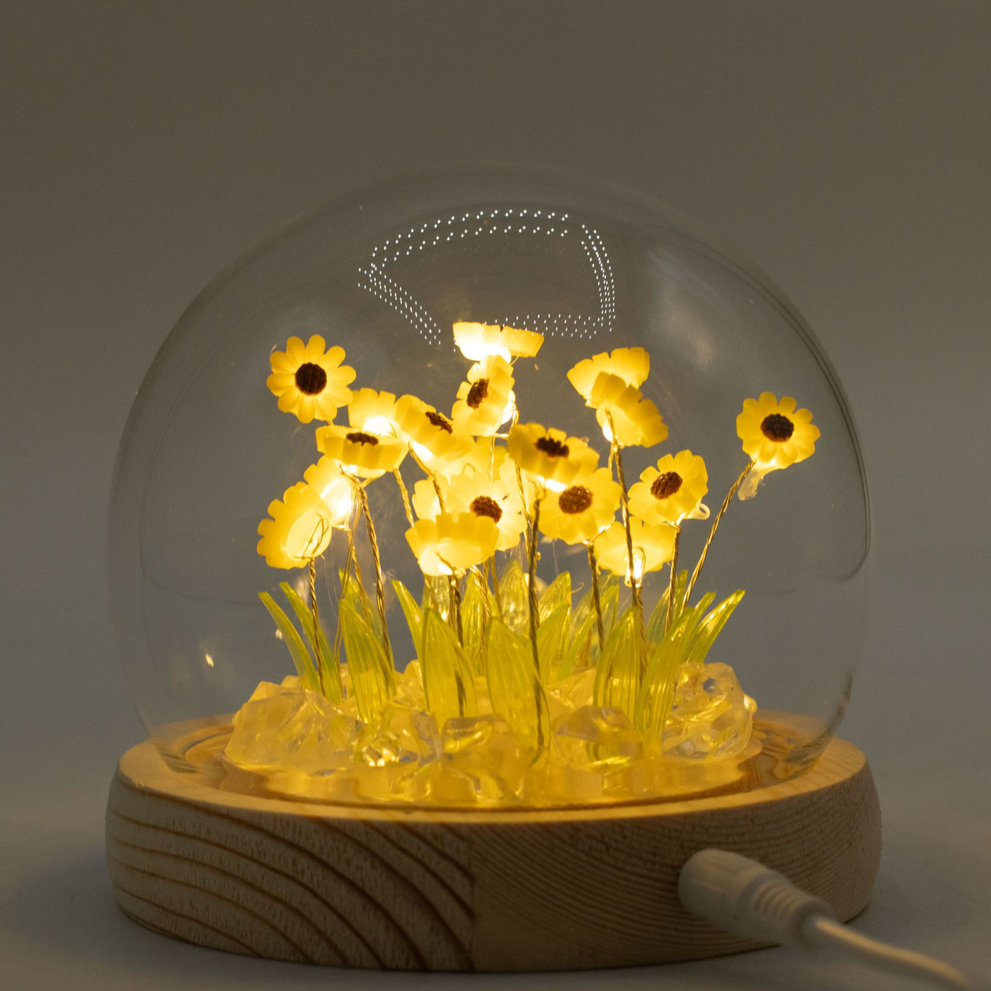 Floral Glow Garden Dome - 20 Sunflower - LED USB Floral Glow Garden Dome