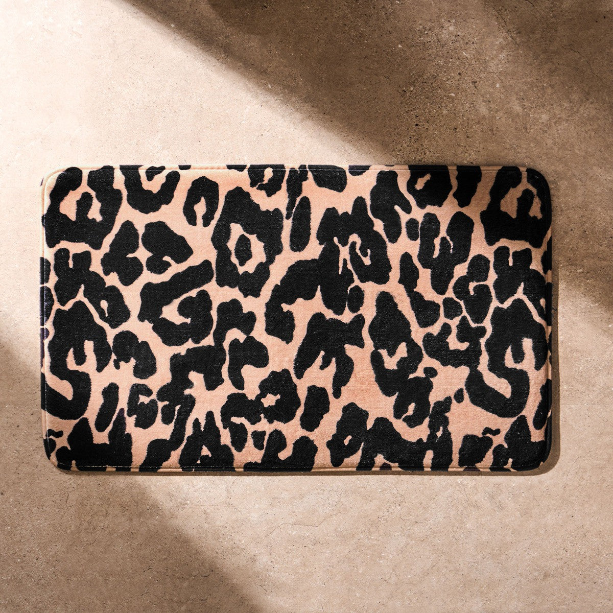 Leopard Print Bath Mat - Natural Bath mat