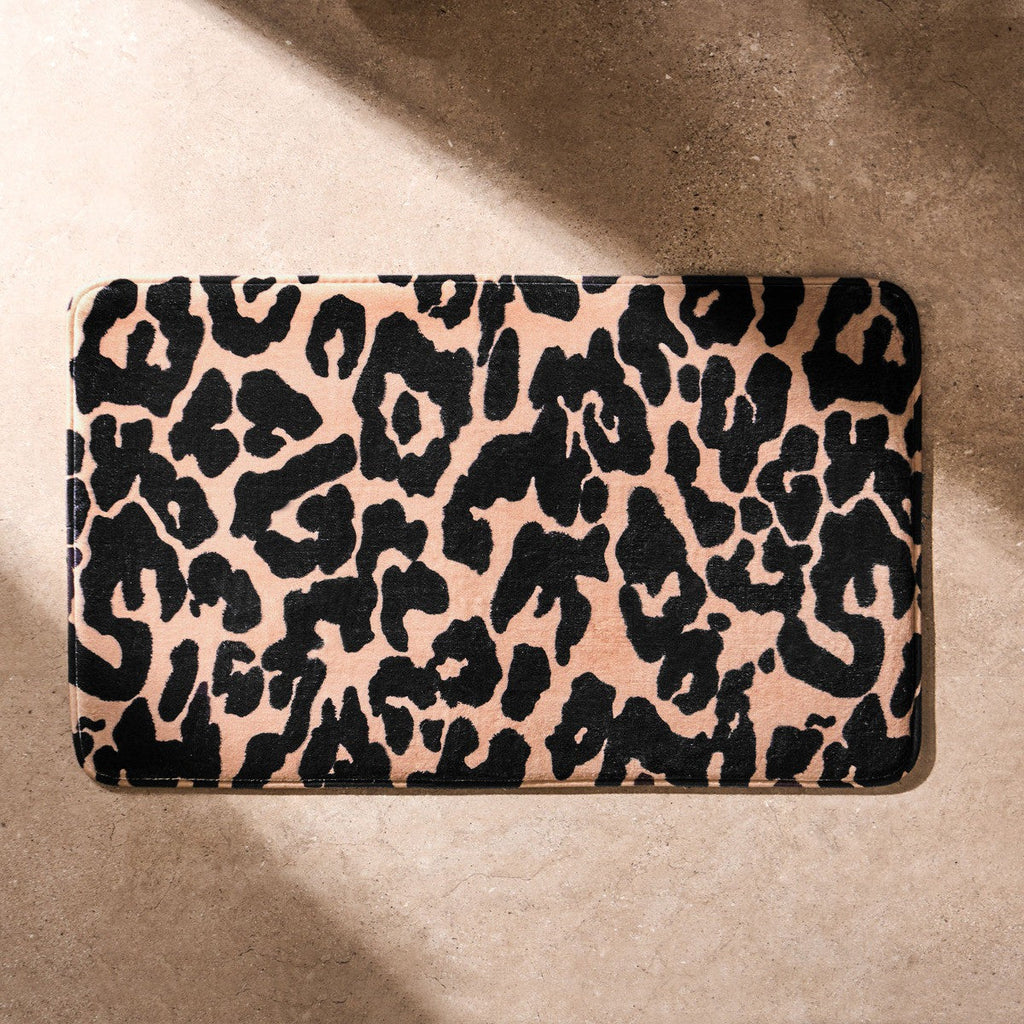 Leopard Print Bath Mat - Natural Bath mat