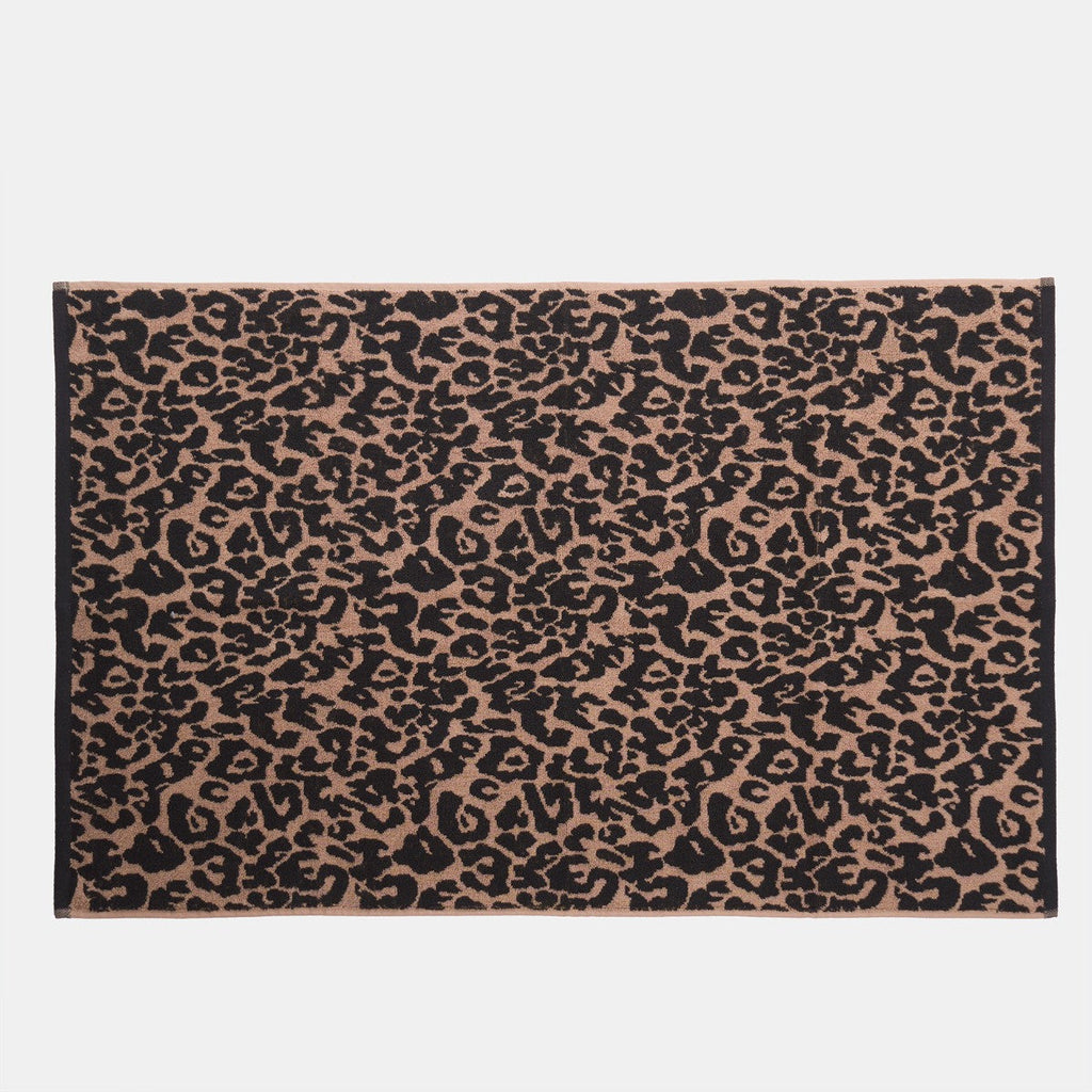 100% Cotton Jacquard Leopard Towel - Natural Towels